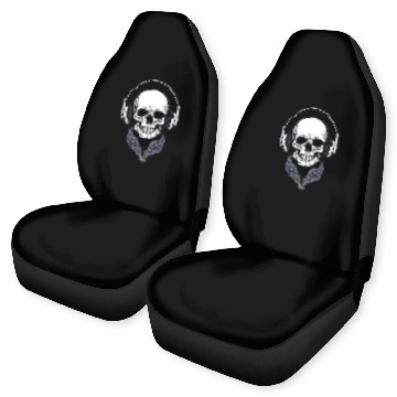 Discover A Skull With Headphones Car Seat Covers