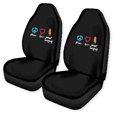 Discover Peace Love Wind Surfing Car Seat Covers