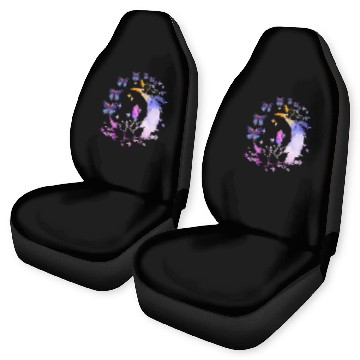 Discover Celestial Serenity Moon, Lotus, Feather, butterfly Car Seat Covers