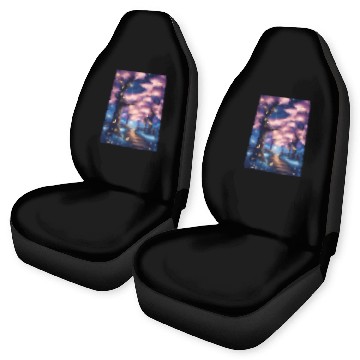 Discover Fireflies In Cherry Blossom Trees Car Seat Covers