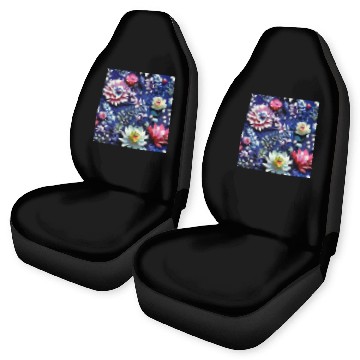 Discover Midnight Floralscape Car Seat Covers