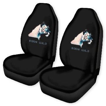 Discover Geometric Lowpoly Wildcat Car Seat Covers