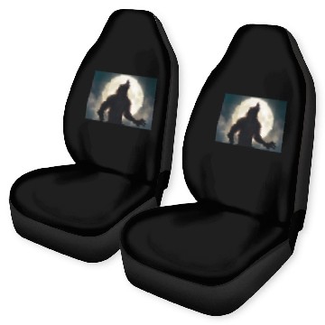 Discover Werewolf standing in front of the moon Car Seat Covers