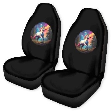 Discover Majestic Rainbow Unicorn Car Seat Covers