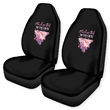 Discover Enchanted Winter 80s Retro Lilac Unicorn Car Seat Covers
