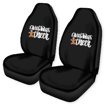 Discover Gingerbread Christmas CHEER Happy Holiday Fun Car Seat Covers
