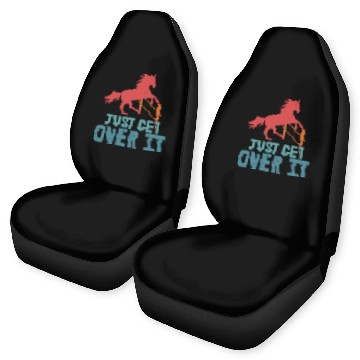 Discover Just Get Over It Horseback Riding Girl Car Seat Covers