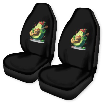 Discover Avocado playing guitar Car Seat Covers