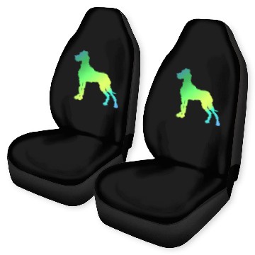 Discover Green Yellow Great Dane Car Seat Covers