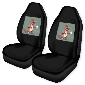 Discover Tea Rex red Car Seat Covers