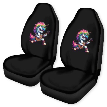 Discover Pixel Punk Rock Unicorn Car Seat Covers
