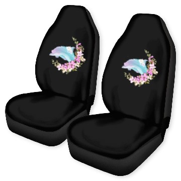 Discover Dolphin Flower Floral Car Seat Covers