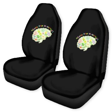 Discover Mental Health Matters Floral Mind Nature Brain Car Seat Covers