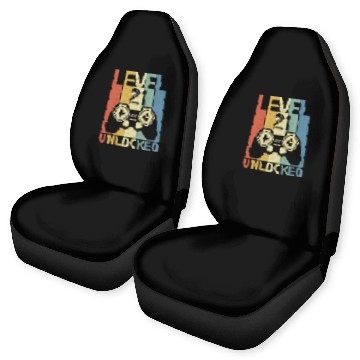 Discover Level 21 Unlocked Funny Video Gamer 21st Birthday Car Seat Covers