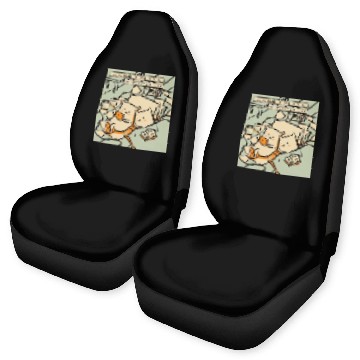Discover Lucky Cat Couple Lover Funny Kitty Motivation Love Car Seat Covers