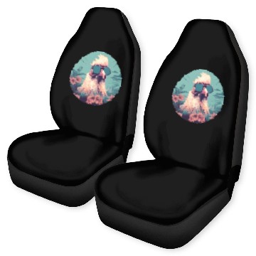Discover Chicken Lovers Retro 80s 90s Style Car Seat Covers