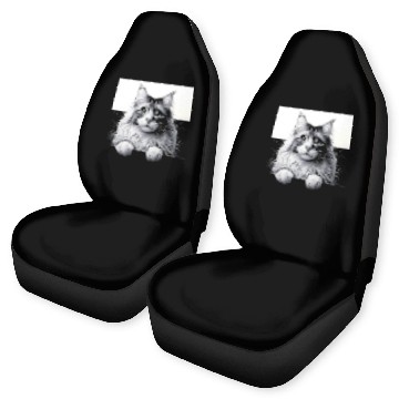 Discover More Treats persian 1- Cute realistic cat drawing Car Seat Covers