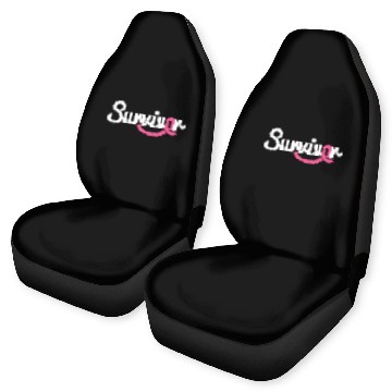 Discover Breast Cancer Survivor K Ribbon Breast Cancer Awar Car Seat Covers