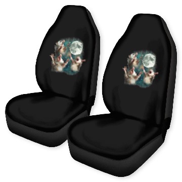 Discover Three Possum Moon 3 Opossum Funny Weird Cursed Mem Car Seat Covers