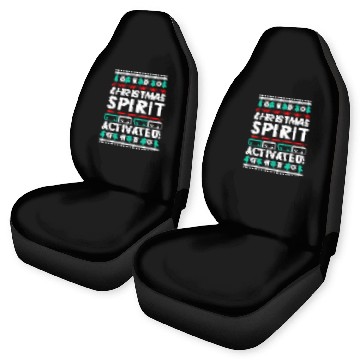 Discover Christmas Spirit Activated! Christmas Gamer Car Seat Covers