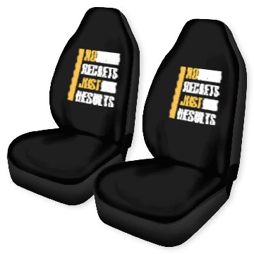 Discover No Regrets Just Results distress grunge typography Car Seat Covers
