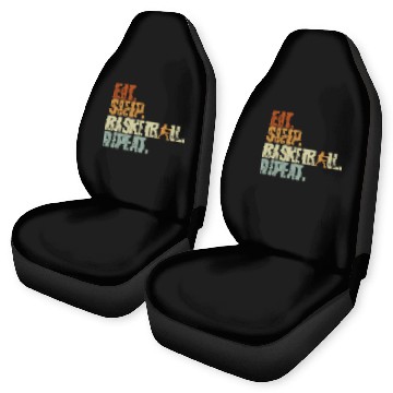 Discover Eat Sleep Basketball Repeat Retro Vintage Boy Kid Car Seat Covers