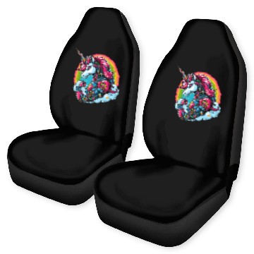 Discover Unicorn Robot Cyborg Rainbow Science Fiction Car Seat Covers