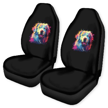 Discover Watercolor Colorful Great Pyrenees Car Seat Covers