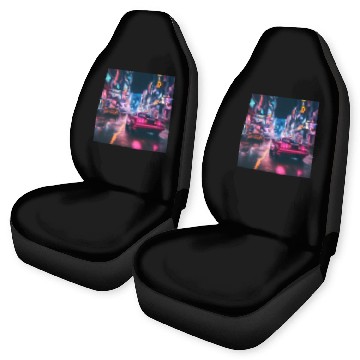 Discover Vaporwave Tokyo Car Seat Covers