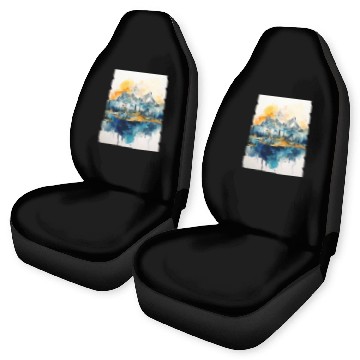 Discover Abstract Watercolor Mountain Car Seat Covers