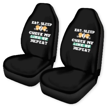 Discover Eat Sleep Check my Lineup Repeat Fantasy Football Car Seat Covers