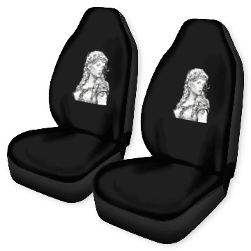 Discover Viking female hairstyles grayscale Car Seat Covers