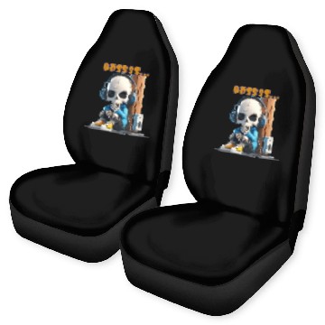 Discover Chillin’ Skeleton DJ Car Seat Covers