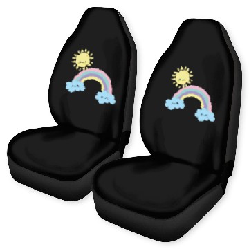 Discover Rainbow sun Car Seat Covers