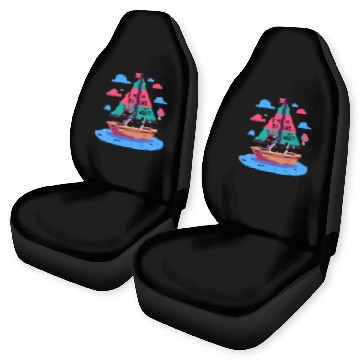 Discover Sailboat: I'm on a boat, with a goat! Car Seat Covers