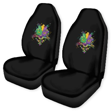 Discover Cat Mask Beads Festival Parade Mardi Gras Car Seat Covers