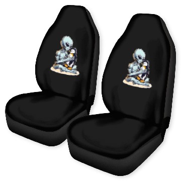 Discover Alien Embracing Penguin Car Seat Covers