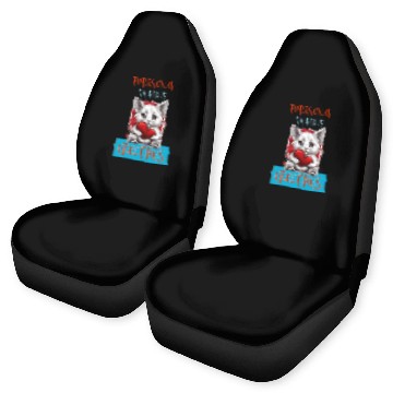 Discover Purrsonal Valentine's Greetings Cute White Cat Car Seat Covers