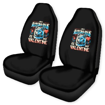 Discover Russian Blue Cat Love Cute Valentine's for Cat lov Car Seat Covers