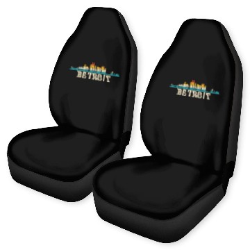 Discover Detroit Michigan Motor City USA Car Seat Covers