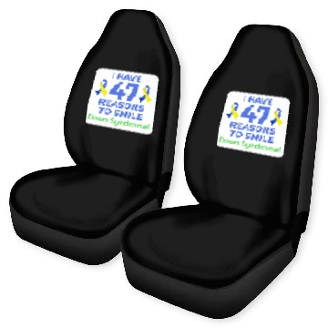 Discover Down Syndrome Awareness 47 Reasons to Smile Car Seat Covers