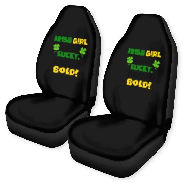 Discover Born Lucky, Raised Bold Irish Girl St Patricks day Car Seat Covers