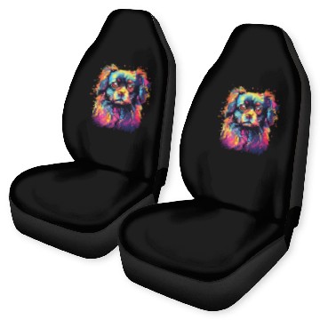 Discover Watercolor Colorful Tibetan Spaniel Car Seat Covers