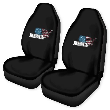 Discover MERICA 4th of July Relaxed Patriot Car Seat Covers
