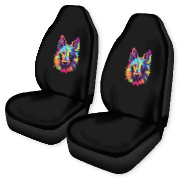 Discover Watercolor Colorful Belgian Laekenois Car Seat Covers