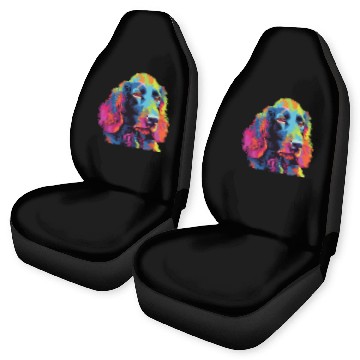 Discover Watercolor Colorful Irish Water Water Spaniel Car Seat Covers