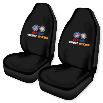 Discover Red and White Bitcoin Car Seat Covers