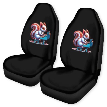 Discover Squirrel Nuts Animal Lover Playing Piano Design Car Seat Covers