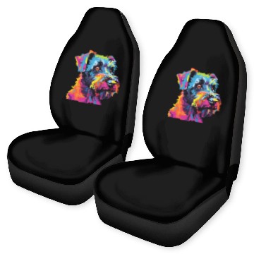 Discover Watercolor Colorful Tschechischer Terrier Car Seat Covers