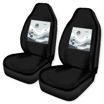 Discover "Tranquil Monochrome Horizon" Car Seat Covers